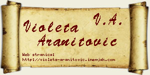 Violeta Aranitović vizit kartica